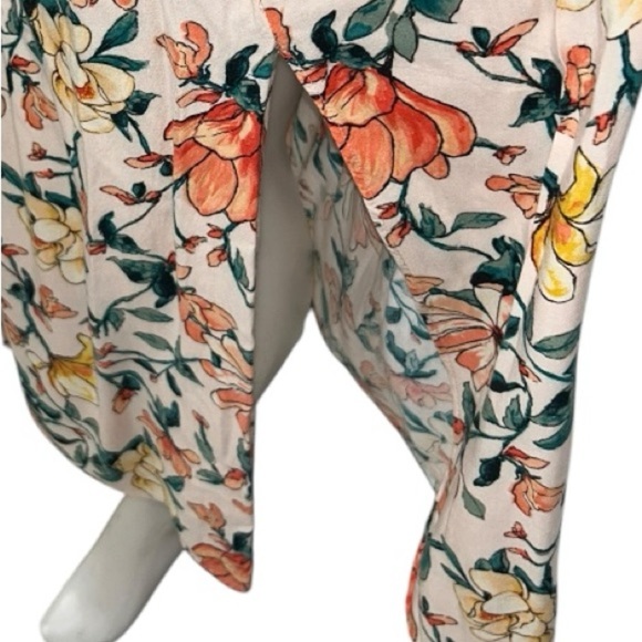 EN CREAM Boho Floral Off-Shoulder Dress size M mix of colors: peach, greens - Picture 15 of 15